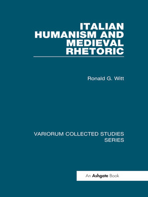 cover image of Italian Humanism and Medieval Rhetoric
